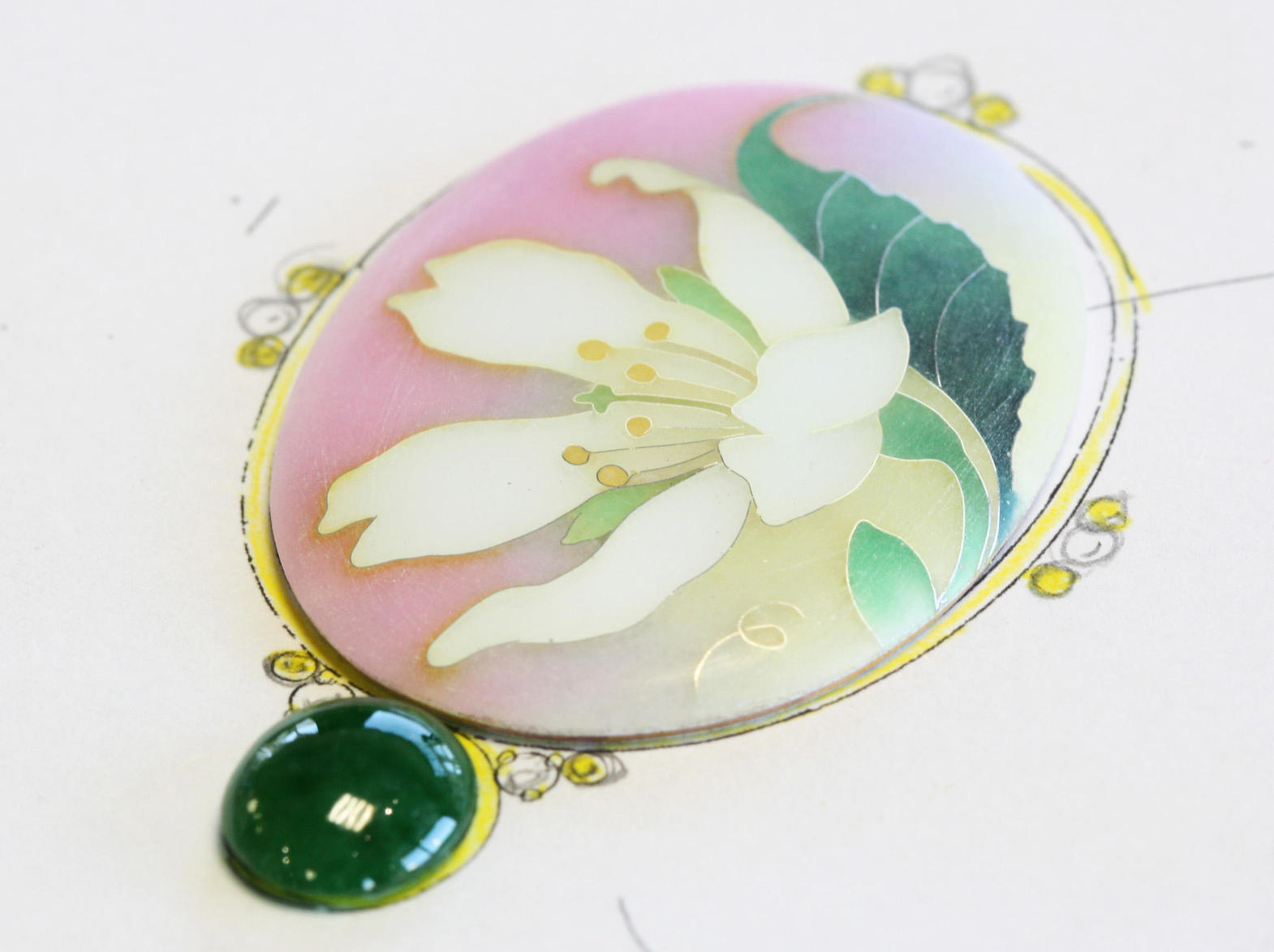山桜の七宝ペンダント「梅鉢桜」ご注文頂きました!
